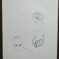 Drawing on Basket Studio for Body Human Hands Vintage Sketch Painter P28.8