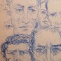 Two Old Drawings Sketch with Shapes Man's Deniers Opera Painter P28.8
