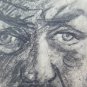 Antique Portrait Male Man Bearded Pencil on Basket Years Quaranta 1940 P28