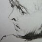 Old Drawing on Basket Studio Figure Prisoner Vintage Sketch Painter P28.8