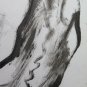 Old Drawing on Basket Studio Figure Prisoner Vintage Sketch Painter P28.8