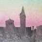 Painting Modern Technical Mixed View of Piumazzo Di Castelfranco Emilia