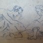 Antique Drawing on Basket Sketch Studio for Shapes Seats Years Quaranta 1940 P28