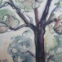Landscape Countryside in Riva to Lake Signed Painting to Watercolour 1956 P28.53