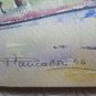 Landscape Countryside in Riva to Lake Signed Painting to Watercolour 1956 P28.53