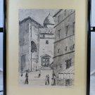 Genova Centrepiece Historic Painting Vintage Watercolour on Basket View G38