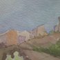 Painting Vintage Landscape Countryside Modena Watercolour 20 1/2x13 3/8in P14
