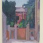 Painting Antique Oil on board Signed Scorcio of a Country Dell 'em Ilia-Romagna