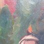 Painting Antique Oil on board Signed Scorcio of a Country Dell 'em Ilia-Romagna