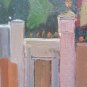 Painting Antique Oil on board Signed Scorcio of a Country Dell 'em Ilia-Romagna
