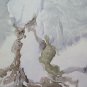 Modern Painting on board Landscape Winter Stylised 1960's