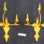 2 Wall Light Wrought Iron Vintage Pair of Lamps Wall CH14 7