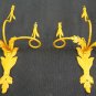 2 Wall Light Wrought Iron Vintage Pair of Lamps Wall CH14 7