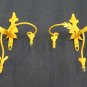 2 Wall Light Wrought Iron Vintage Pair of Lamps Wall CH14 7