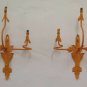 2 Wall Light Wrought Iron Vintage Pair of Lamps Wall CH14 7