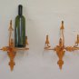 2 Wall Light Wrought Iron Vintage Pair of Lamps Wall CH14 7