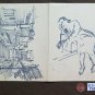 Old Preparatory Sketch of Painter Gaetano Pancaldi 1922-2014 P28.7