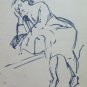 Old Preparatory Sketch of Painter Gaetano Pancaldi 1922-2014 P28.7