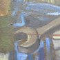Painting Antique Painting Oil Board View inside Workshop with Tools Work