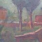 Painting Antique Painting Oil Board View inside Workshop with Tools Work