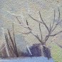 Antique Painting Oil on board Painting Style Impressionist Landscape Snow P16