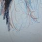 Old Sketch Drawing Pencil on Basket Portrait of Profile Years' 40 P28.6