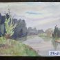 Painting Vintage Watercolour Landscape Signed Emilia Romagna 11 3/8x8 5/16in