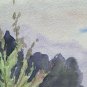 Painting Vintage Watercolour Landscape Signed Emilia Romagna 11 3/8x8 5/16in