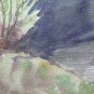 Painting Vintage Watercolour Landscape Signed Emilia Romagna 11 3/8x8 5/16in