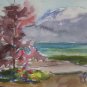 Two Small Painted Vintage Landscape Opera of Painter Gaetano Pancaldi P14