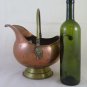 Old Cache Pot Copper with Handle in Ceramic Vase Planter Vintage R132