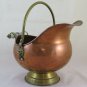 Old Cache Pot Copper with Handle in Ceramic Vase Planter Vintage R132