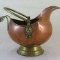 Old Cache Pot Copper with Handle in Ceramic Vase Planter Vintage R132