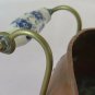 Old Cache Pot Copper with Handle in Ceramic Vase Planter Vintage R132
