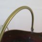 Old Cache Pot Copper with Handle in Ceramic Vase Planter Vintage R132