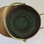 Old Cache Pot Copper with Handle in Ceramic Vase Planter Vintage R132