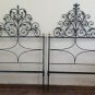 Couple Tie Iron Wrought Bed Single a Square Handmade Vintage 20