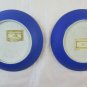 2 Dishes Porcelain Wedgwood Blue White Style Athlete Vintage PS5