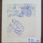 Pair of Drawings Sketch Sketch Signed Dated '68 Figures the Work P31