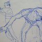 Pair of Drawings Sketch Sketch Signed Dated '68 Figures the Work P31