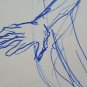 Pair of Drawings Sketch Sketch Signed Dated '68 Figures the Work P31