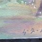 Small Painting to Watercolour on Basket Painting Painter G.Pancaldi Modena P28.4
