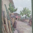 Painting Antique Years Fifty 50 Painting to Oil on board Landscape Warranty p11