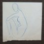 Old Drawing a Pen on Basket Sketch Studio Nude Feminine D'Author P28.5