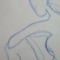 Old Drawing a Pen on Basket Sketch Studio Nude Feminine D'Author P28.5