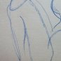 Old Drawing a Pen on Basket Sketch Studio Nude Feminine D'Author P28.5
