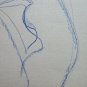 Old Drawing a Pen on Basket Sketch Studio Nude Feminine D'Author P28.5