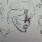 Old Drawing Subjects Various Pen Basket Sketch Sketch Vintage Art P28.8
