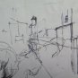 Old Drawing Subjects Various Pen Basket Sketch Sketch Vintage Art P28.8