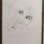 Three Old Drawings Sketching Portrait Expression Face Feminine Sketch P28.8